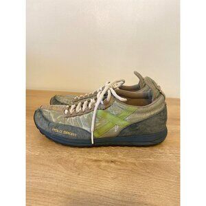 Ralph Lauren Polo Sport X-67 Sneakers Green/Blue 7 US Womens Lace-Up Casual Shoe